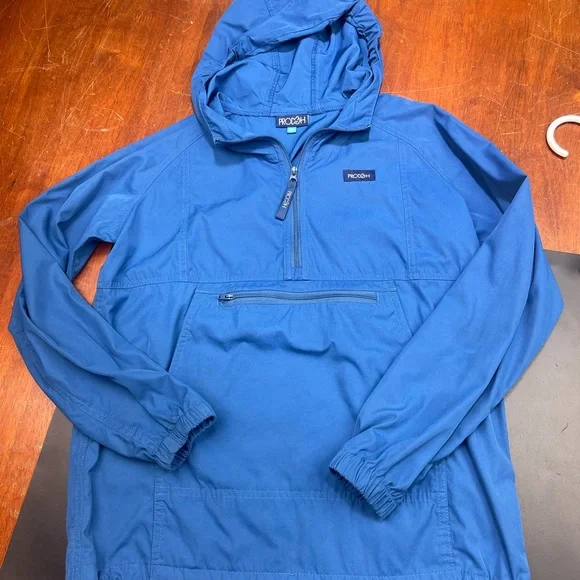 Prodoh Blue Hooded Windbreaker Anorak Jacket size 10 - Picture 10 of 10